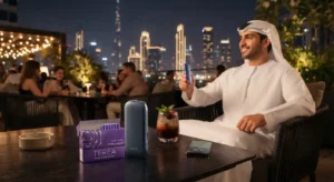 IQOS TEREA Purple Wave Flavor Fits a UAE Evening